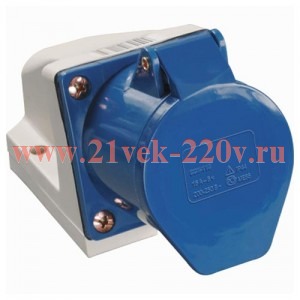 Розетка сил. TS-113 16A 220V 2Р+Е IP44 стационарные ЭНЕРГИЯ