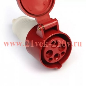 Розетка сил. TS-214 16А 380V 3Р+Е IP44 кабельные ЭНЕРГИЯ