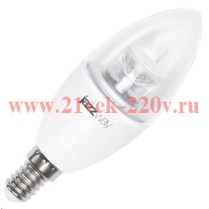 Лампа светодиодная свеча PLED- DIM C37 7w CLEAR 2700K 520Lm E14 230/50 Jazzway