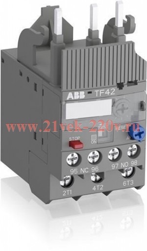 Реле перегрузки тепловое TF42-35 диапазон уставки 29…35А для контакторов AF09-AF38 ABB