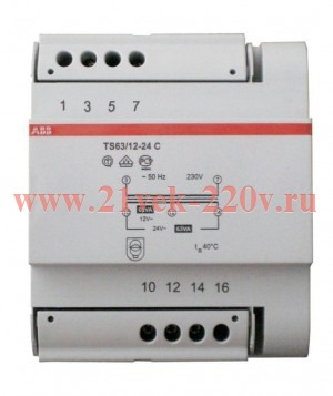 Трансформатор разделительной безопасности TS63/12-24C ABB