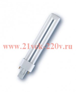 Лампа Osram Dulux S 9W/41-827 G23 теплая (4050300006000 / 4008321580696)