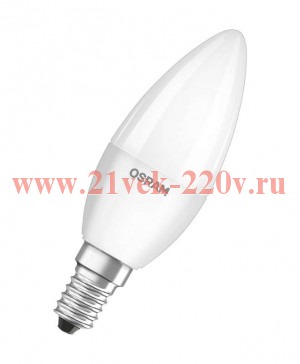 Лампа светодиодная свеча LS CLB 40 5.7W/827 220-240V FR E14 470lm 15000h OSRAM тёплый белый свет
