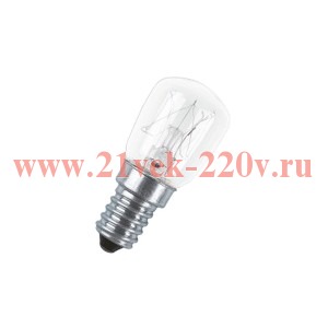 Лампа накаливания SPC.T26/57 CL 25W 230V E14 d26x57mm для холодильника OSRAM