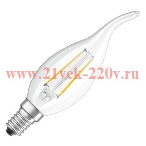 Лампа филаментная светодиодная свеча витая Osram LED Retrofit CLAS BW 40 4W/827 470lm E14 Filament