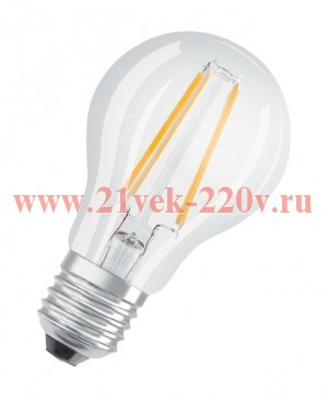 Лампа филаментная светодиодная Osram ST CLAS A60 CL 7W (60W) 2700K E27 806Lm L105x60mm Filament