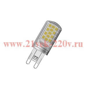 Лампа светодиодная LEDPPIN 40 4,2W/827 G9 230V 470Lm d19x52mm OSRAM тёплый белый свет