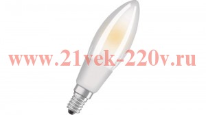 Лампа филаментная светодиодная свеча Osram LED P Retrofit CLAS B 40 DIM 4.5W/827 FR E27 Filament