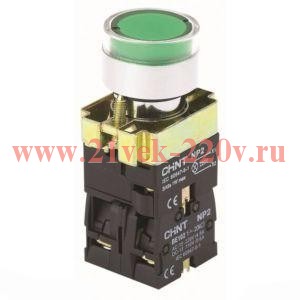 Кнопка управления NP2-BW3565 1НО+1НЗ желт. AC/DC 230В(LED) IP40 CHINT 574266