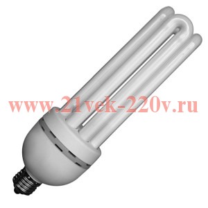 Лампа энергосберегающая ESL 4U14 65W 6400K E27 3300lm d72x235mm холодная