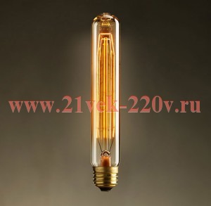 Лампа накаливания Ретро лампа цилиндр FL-Vintage T30 60W E27 220В 28х185мм