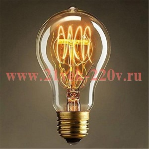 Лампа накаливания Ретро лампа груша FL-Vintage ST64 60W E27 220В 64х146мм