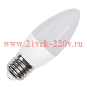 Лампа светодиодная свеча FL-LED C37 5,5W 6400К 220V E27 510Лм 37*100mm FOTON дневной белый свет