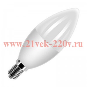 Лампа светодиодная свеча FL-LED C37 5.5W E14 6400К 220V 510Лм 37*100mm FOTON дневной белый свет