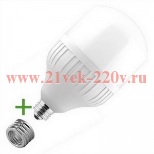 Лампа светодиодная FL-LED T140 80W 6400К 220V E27 + Е40 7700Lm D140x240mm белый свет