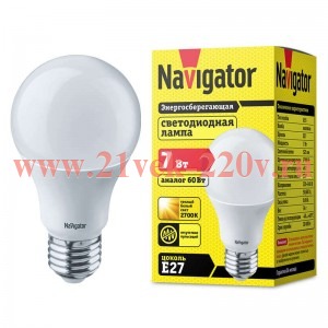 Лампа Navigator 94 385 NLL-A55-7-230-2.7K-E27(Standard)