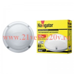 Светильник Navigator 94 839 NBL-PR1-12-4K-WH-IP65-LED (R) (аналог НПБ 1101)