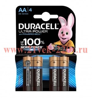 Батарейка AA Duracell LR6-4BL Ultra Power MN1500 (упаковка 4 шт) 5000394062573