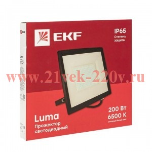 Прожектор светодиодный СДО-3008 200Вт 6500К IP65 Basic EKF FLL-3008-200-6500