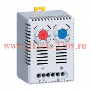 Термостат NO+NC (охлаждение и обогрев) на DIN-рейку 10A 230В IP20 EKF PROxima