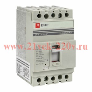 Автоматический выключатель ВА-99 125/16А 3P 25кА EKF PROxima