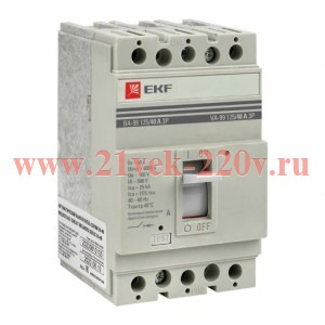 Автоматический выключатель ВА-99 125/40А 3P 25кА EKF PROxima