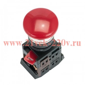 Кнопка AEAL-22 красная с фиксацией NO+NC Грибок EKF PROxima