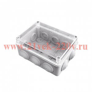 Коробка распаячная КМР-050-042пк пылевлагозащищенная, 10 мембранных вводов, уплотнительный шнур, про