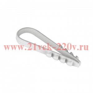 Дюбель-хомут для круглого кабеля (11-18мм) белый (100шт.) EKF PROxima