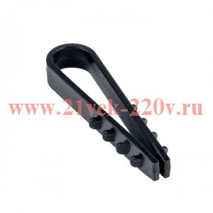 Дюбель-хомут для круглого кабеля (5-10мм) черный (50шт.) EKF PROxima