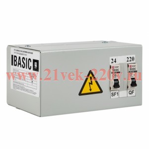 Ящик с понижающим трансформатором ЯТП 0,25кВА 230/24В (2 автомата) EKF Basic
