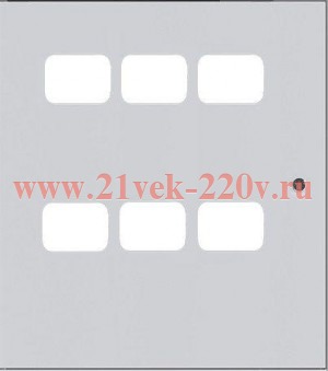 Дверь для ЩЭ 6кв. 3 окна в ряд по горизонтали EKF mb29-d-g-6