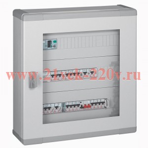 Шкаф пластиковый Legrand XL3 160 накладной на 48 (2х24) модулей с шиной без двери