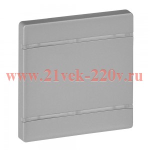 Valena LIFE MyHome.Лицевая панель для механизмов BUS/SCS.Без маркировки.2 модуля.Алюминий