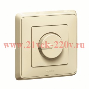 Диммер Legrand Cariva поворотный 300W слоновая кость