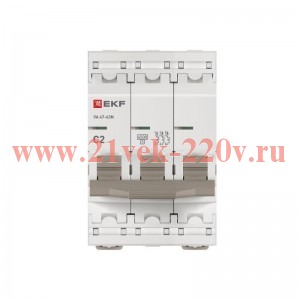 Выключатель автоматический модульный ВА 47-63N 3P 2А (C) 4.5кА PROXIMA EKF M634302C