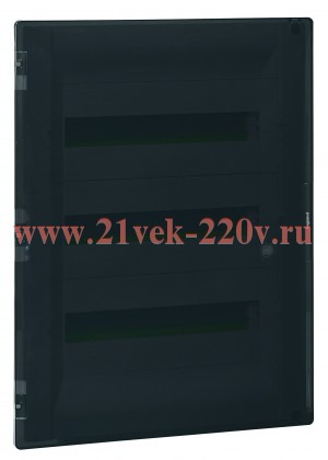 Распределительный щиток Legrand Practibox3 в нишу на 54 модуля с клеммниками N+PE, прозрачная дверь