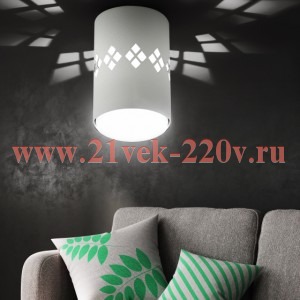 ЭРА Светильник настенно-потолочный спот OL10 LD GX53 WH белый, подсветка 1 W