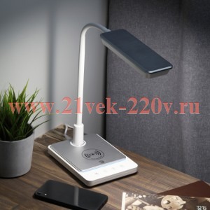 ЭРА Настольный светильник NLED-499-10W-W светодиодный с основанием белый