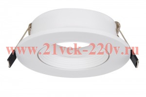 Светильник встраиваемый декоративный KL92 WH MR16/GU5.3 бел. пластик. Эра Б0054373