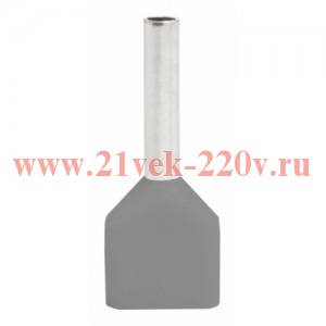 Наконечник штыревой втулочный изолирован. двойной НШвИ2 0,5-8 ( уп.100шт)