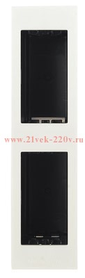 Цоколь для мебели/перегородки на 2 х 1 модулю вертикальный ABB Zenit, альпийский белый (N2671.2 BL)