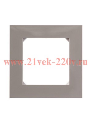 Рамка ABB Levit 1 пост кофе макиато / белый