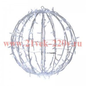 Шар светодиодный 230V, диаметр 50см, 200LED, эффект мерцания, цвет белый IP65