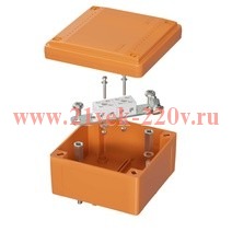 Коробка пластиковая FS с гладкими стенками и клеммниками, IP56,100х100х50мм, 4р, 450V,6A, 4мм.кв