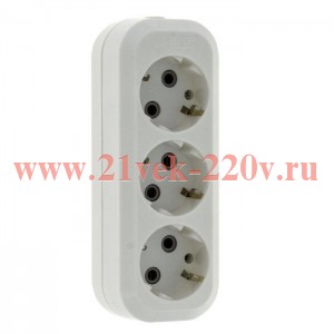 Колодка 3 гн. 16А 3,5кВт с/з Эксперт EKF Simple