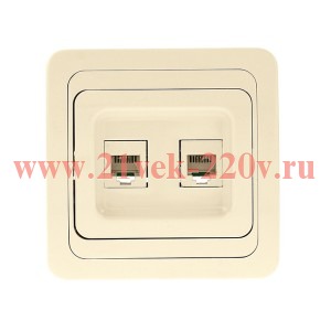 Роз.2-мест. с/з 16А керамика бел. Лондон EKF Simple