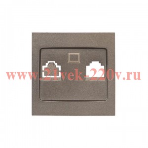 Панель лицевая Валенсия для розетки 1-м RJ-45 графит PROxima EKF ESK01-L-035-60