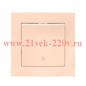 Выключатель проходной 1-кл. СП Валенсия 10А IP20 крем. PROxima EKF EWV10-025-20
