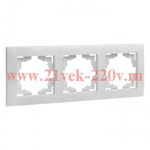 Рамка 3-м Валенсия бел. PROxima EKF EWM-G-303-10